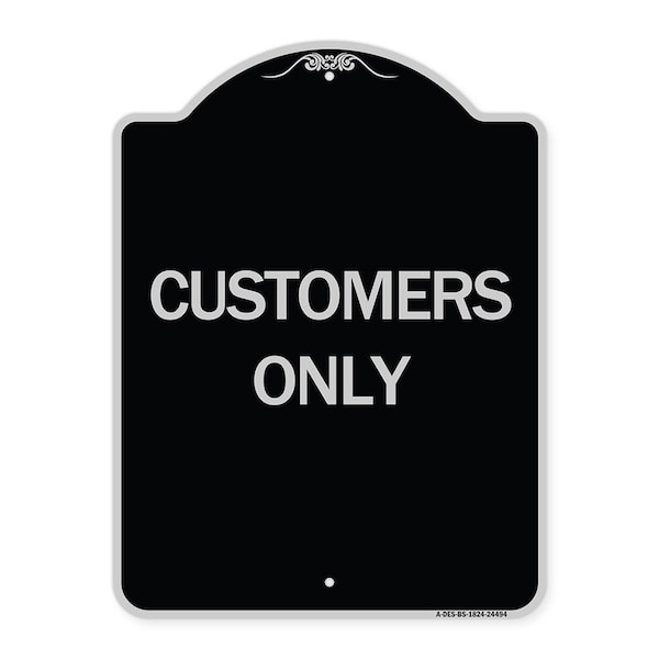 Signmission Designer Series Customers Only, Black & Silver Heavy-Gauge Aluminum Sign, 24" x 18", BS-1824-24494 A-DES-BS-1824-24494 - main